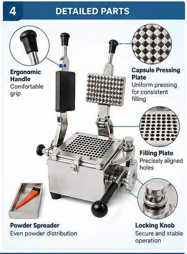 Capsule Filling Machine 100 Holes