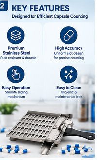 Capsule Counter 50 Holes – Manual Capsule Counting