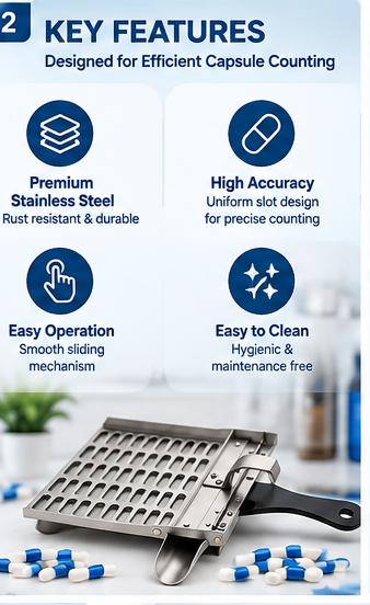 Capsule Counter 50 Holes – Manual Capsule Counting