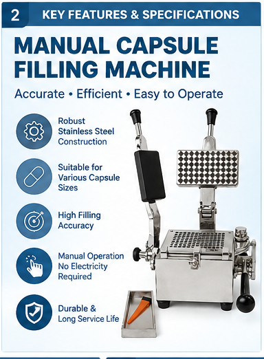 Capsule Filling Machine 100 Holes