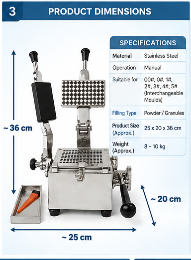 Capsule Filling Machine 100 Holes