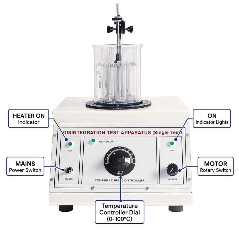 Digital Disintegration Tester for Pharmaceutical &