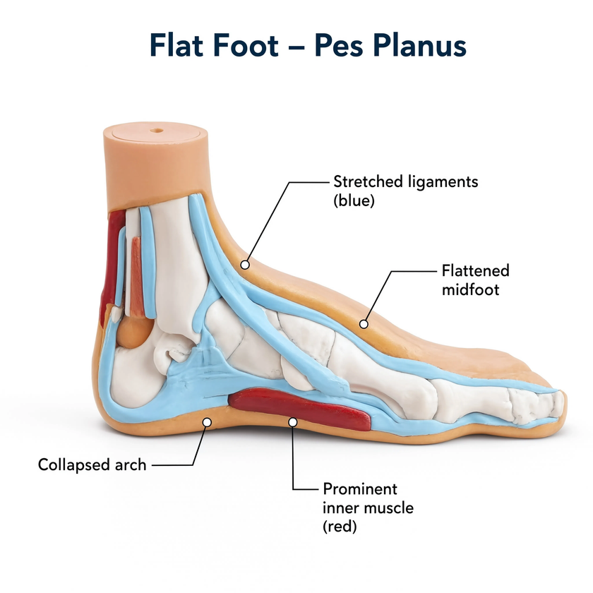 Normal, Flat and Arched Foot Model