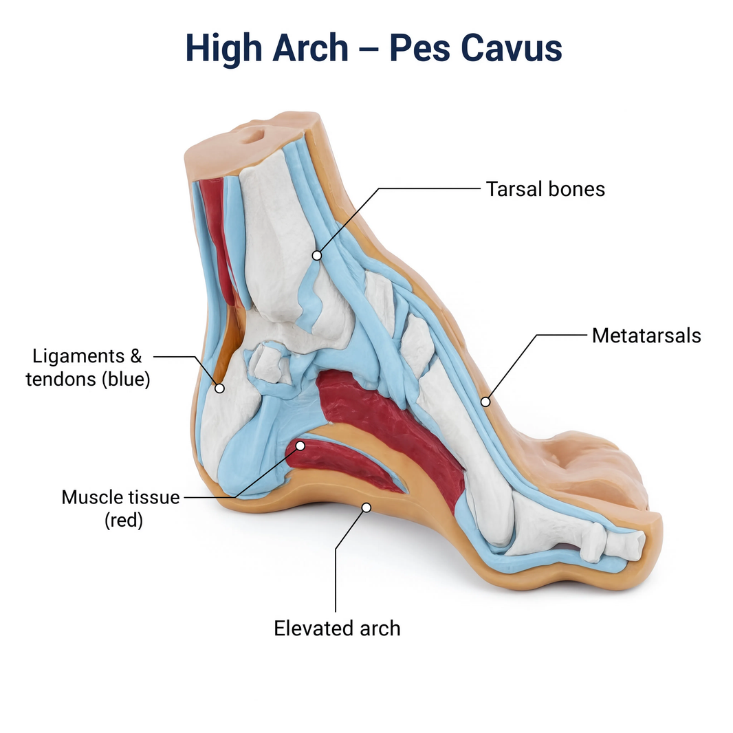 Normal, Flat and Arched Foot Model