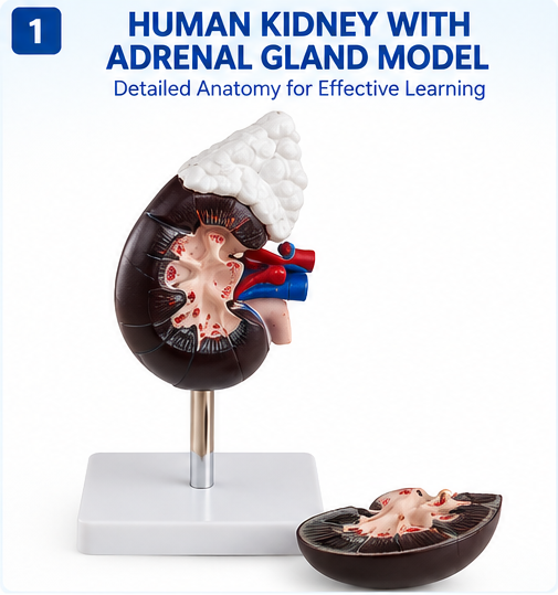 Human Kidney with Adrenal Gland Model