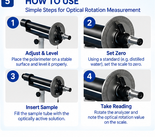 Student Polarimeter – Laboratory Optical Instrument for Measuring Optical Rotation