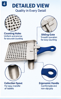 Tablet Counter 50 Holes – Manual Tablet Counting Tray