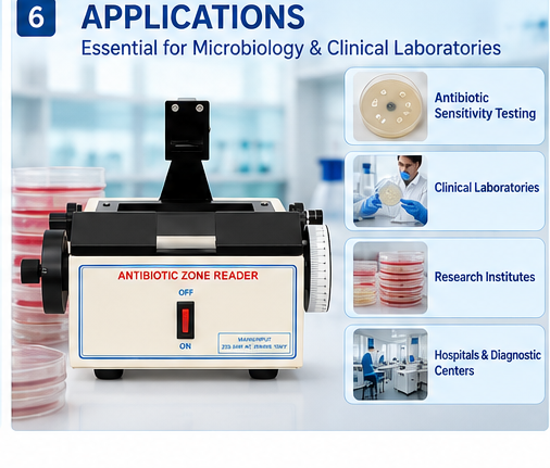 Digital Zone Reader – Antibiotic Zone of Inhibition Measuring Instrument for Microbiology